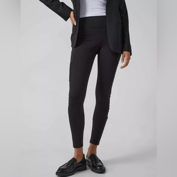 Athleta Delancey Moto Tight, BLACK SIZE XSP #598323 - Picture 3 of 9